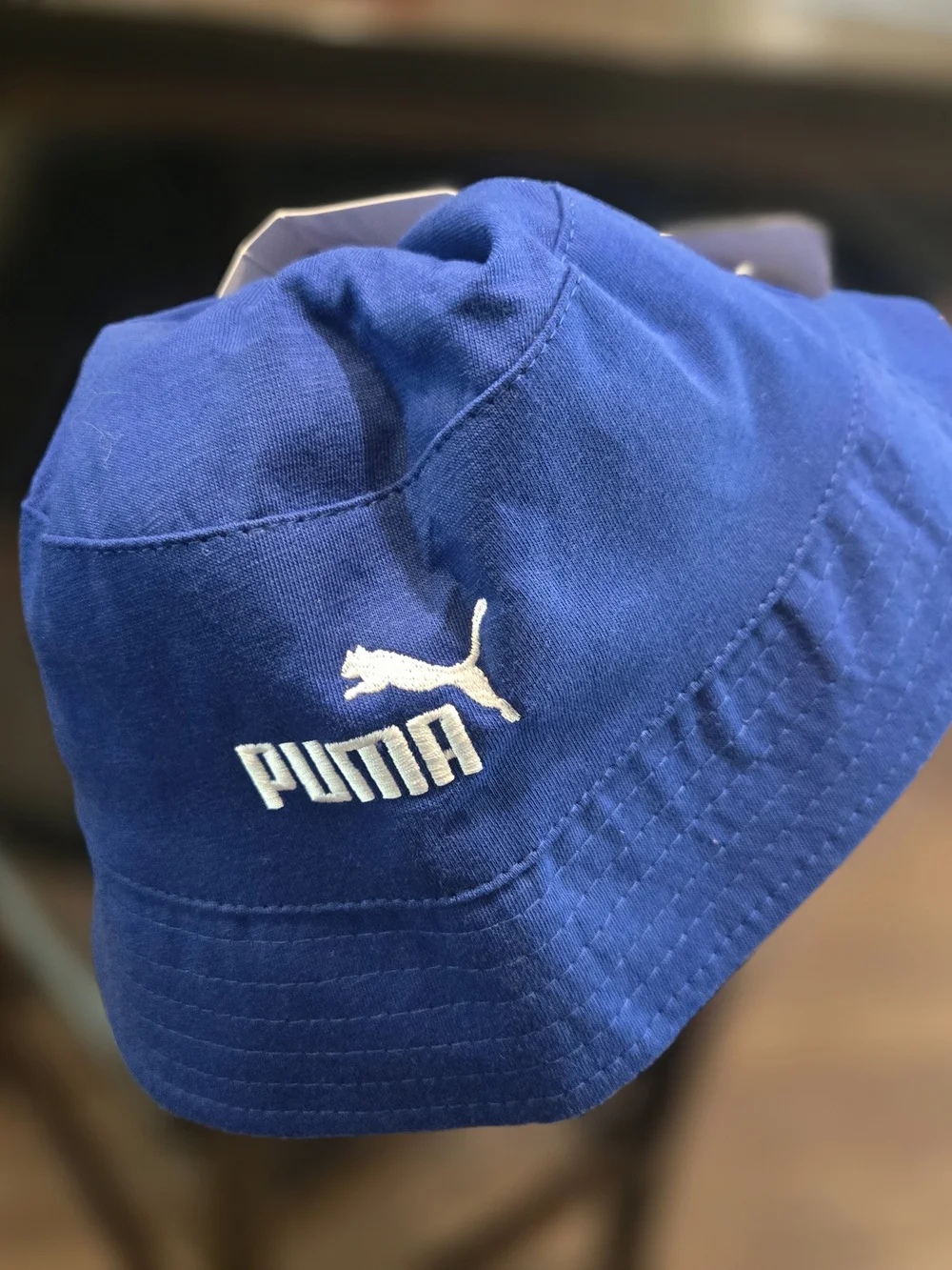 Puma Kids Royal Blue Embroidered Bucket Hat